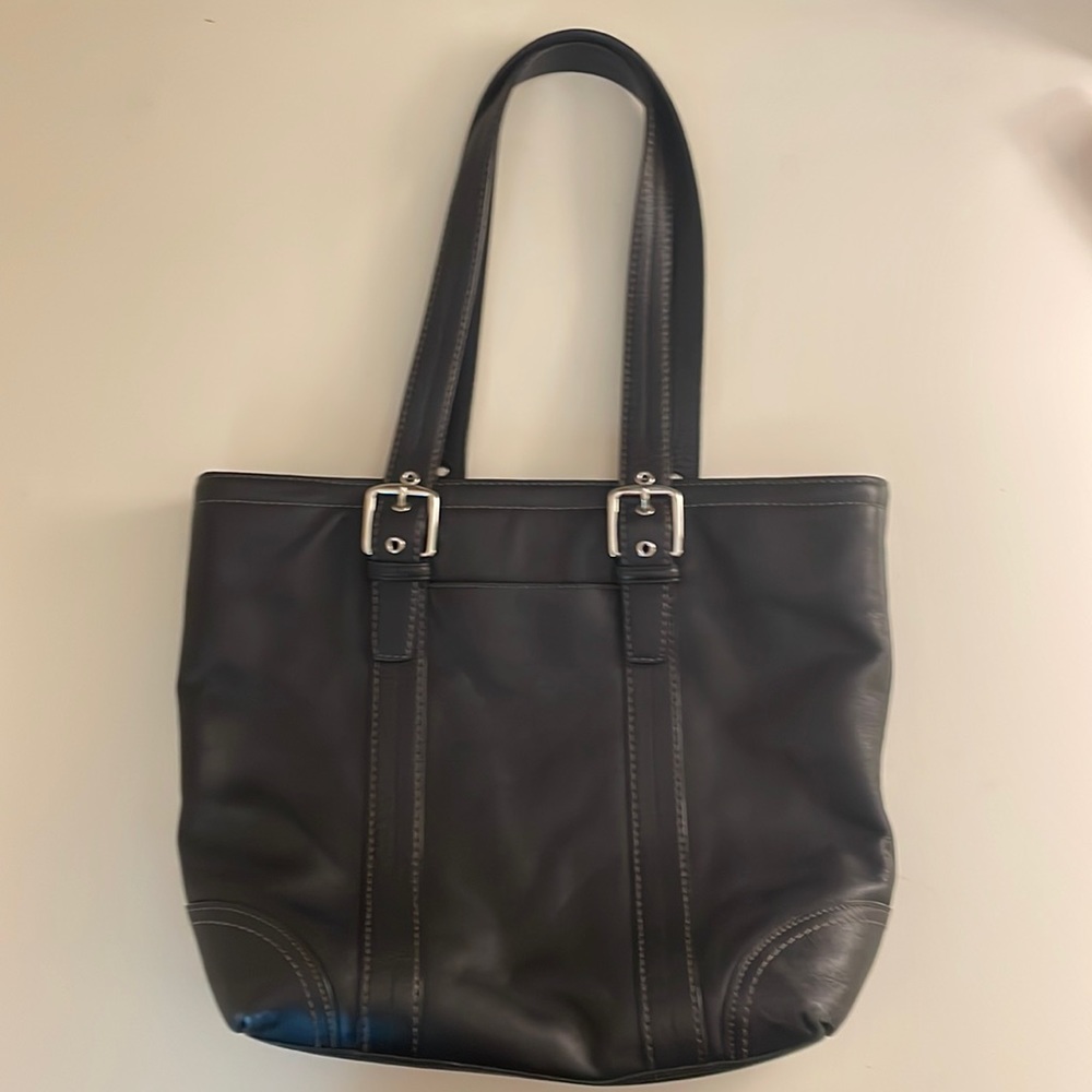 Coach leather over shoulder bag